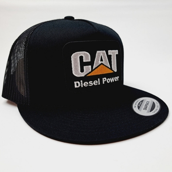 CATERPILLAR Diesel Power Retro Vintage Style Patch Trucker Hat Cap Heavy Equipme - Picture 5 of 5